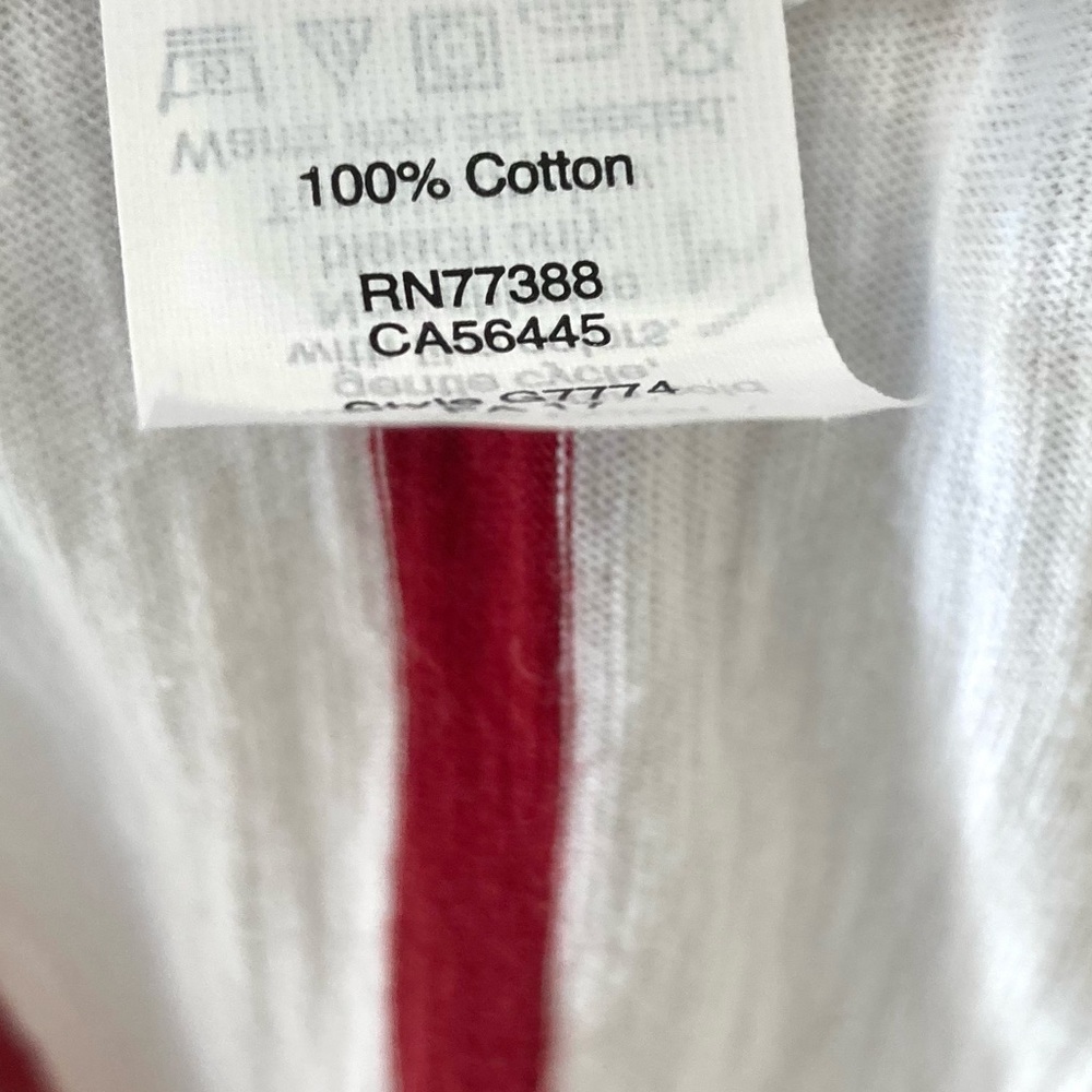Madewell Long Sleeve T-shirt in Red and White Size L - Picture 10 of 10